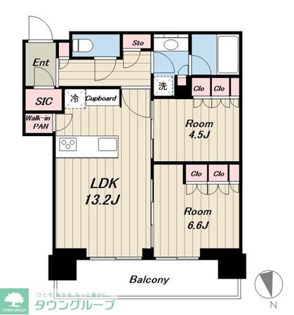 HARUMI FLAG SUN VILLAGE T棟の物件間取画像